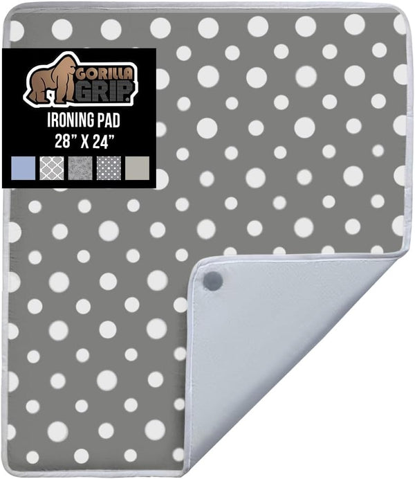 GORILLA GRIP Portable Ironing Mat, Magnetic Cover and Padding for Washer, Dryer, Travel Size 28 x 24 in