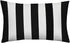 Leaveland Set of 2 12x20 Inch White and Black Stripe Cotton Polyester Square Throw Pillow Case for Home Decor