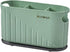 Kitchen Cutlery Drainer Utensil Holder, Wall-Mounted Storage Box, Flatware Organizer for Countertop, Green