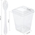 EASERCY 50 Pack 5 oz Plastic Dessert Cups with Lids, Yogurt Parfait/Appetizer Cup with Lids for Party, Mini Dessert
