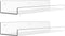 upsimples Acrylic Shelves for Bathroom Storage, 15" Floating Shelves Wall Organizer for