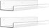 upsimples Acrylic Shelves for Bathroom Storage, 15" Floating Shelves Wall Organizer for