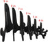 Artliving Black 4" Wood-Like Plastic Easels - Set of 4 Plate Display Stands for Picture Frames