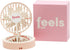 Compact Mini Fan Mirror Handheld Portable USB Rechargeable Adjustable Speed Fan for Eyelash Extensions Makeup Travel (Powder Pink) by Feels Lash