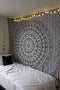 Marubhumi Black and White Hippie Mandala Wall Art Throw, Boho Dorm Beach Decor (Medium 54X60 Inch)