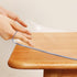 Rectangle Clear PVC Table Top Protector 17x34 Inch, 1.5mm Thick Waterproof Desk Cover Pad for Dining & Writing Desk