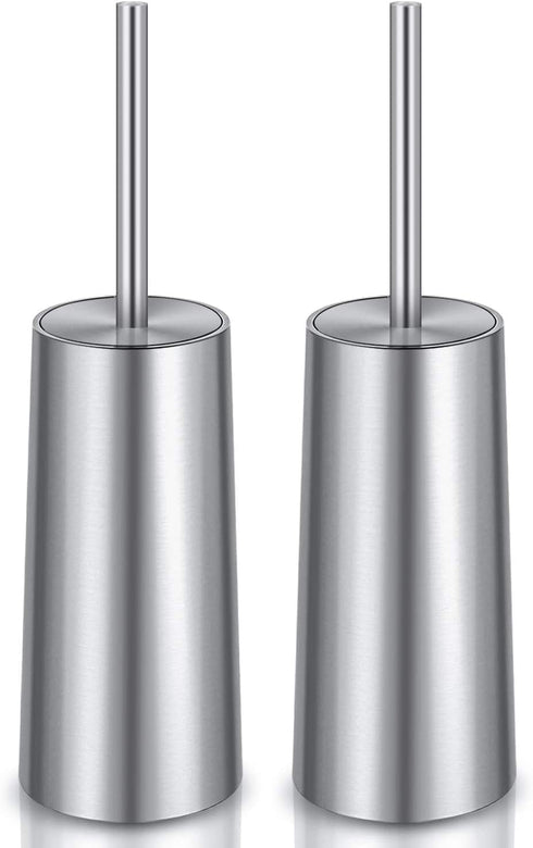 Wsedor Toilet Brush and Holder, 2 Pack Toilet Brush Stainless Steel, Toilet Bowl