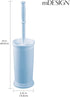 mDesign Toilet Bowl Brush and Holder - Covered Bathroom Toilet Brush - Standing Toilet Bowl Scrubber in Modern Holder