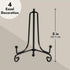 Juvale 4 Pack Iron Easel Display Stand, 5 Inch Decorative Easel for Tabletop, Plates, Pictures, Paintings