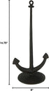 Moby Dick Specialties Rust Brown Cast Iron Nautical Ship Anchor Paper Towel Holder
