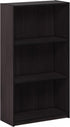 Furinno Basic 3-Tier Bookcase Storage Shelves in Dark Walnut