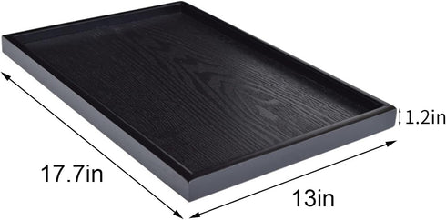 17.7 13 Inches x Extra Large Solid Wood Serving Tray for Tea Coffee Table Snack Food Meals Serving Plate Kitchen Party