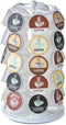 Nifty K Cup Holder for K-Cups, 35 Pod Carousel, 360-Degree Spins, Modern White Kitchen Organizer