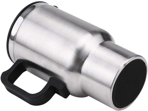 Car Electric Mug, 12V 450Ml Stainless Steel Travel Heating Cup for Coffee Tea, Travel Car Kettle with Airtight Lid,