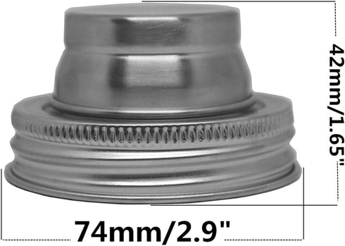 Stainless Steel Mason Jar Shaker Lids with Silicone Seals for Dredge Flour,Mix Spices,Sugar, Salt, Peppers and Any Regular Mouth Mason Jar Canning Jar (4) by Generic