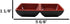 Ebros Red And Black Melamine Traditional Design Condiments Bowl, Ketchup BBQ Soy Sauce Dipping Dish with Divider