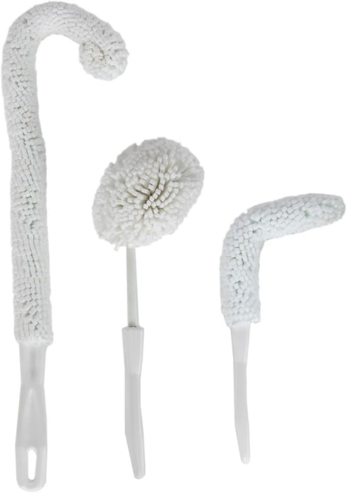 Lily's Home Decanter Cleaning Brush Set, Glassware Cleaning Brushes for Hard to Reach Areas, Set of 3