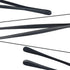 12-Inch Professional Kitchen Tweezers Tongs, Stainless Steel Long Tweezer Tongs, Black Coated for BBQ and Plating