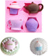 Teapot Cup Cupcake Shape Silicone Mold for Afternoon Tea, Sugar Chocolate Candy Fondant Cake Decoration Tool