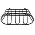 G.E.T. 4-33453 Black Oblong Braided Rim Metal Wire Basket, Iron Powder Coated, Oval Shape