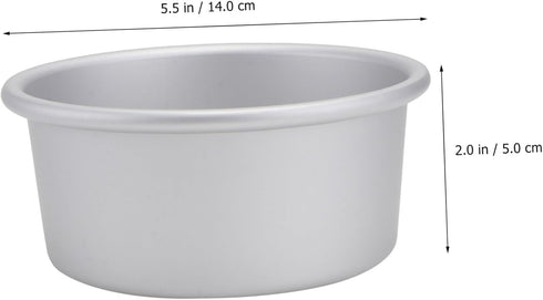 PRETYZOOM 3pcs 5 Inch Nonstick Toaster Oven Pan, Anodized Aluminum Cake Pan for Layer Cakes