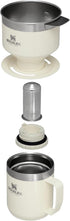Set 12 oz STANLEY Perfect Brew Pour Over | Camp Mug with Lid Included | Drip Coffee Maker with Reusable Filter |