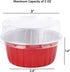 DEAYOU 100 Pack Cupcake Baking Cups, Tart Pie Tin Pan Holder for Pudding, Party, Wedding, Oven Freezer Safe, Red by DEAYOU