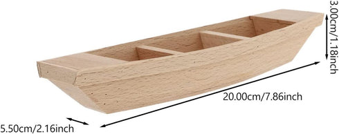 Kisangel 1pc Unfinished Miniature Wooden Boat - Wooden Row Boat with Oars, Outdoor Toys, Child Shelf Model