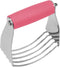Heavy Duty Dough Blender, Stainless Steel Pastry Cutter for Mixing Flour and Butter, Professional Baking Tool (Pink)