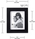 Malden 4x5 Picture Frame, Wide Real Wood Molding, Black
