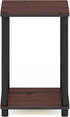 2-Tier Furinno TURN-N-TUBE Side Table, Modern Square End Table with Open Shelf, Toolless Night Stand, Bedside Table