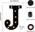 Light Up Black Alphabet Marquee Letters Sign, LED Number Lights for Home Bar Christmas Decoration