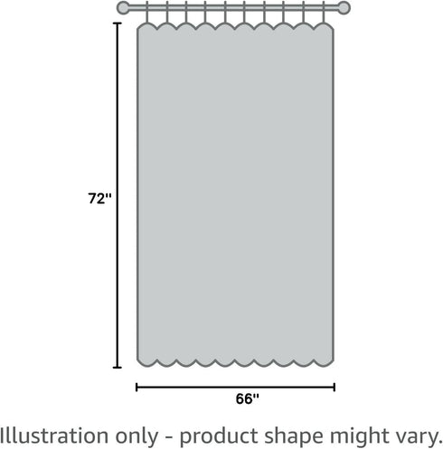 AooHome 3D Stone Shorter Shower Curtain, 72 Wx66 L inch, Water Repellent, Semi Transparent with Bottom Magnets