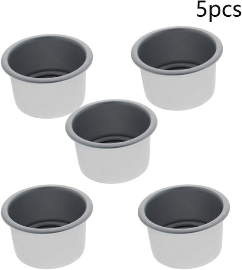 Othmro 5 Pcs Round Cake Pans with Removable Loose Bottom, Nonstick Aluminum Alloy Bakeware, Silver