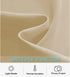 RYB HOME Thermal Insulated Blackout Curtains, Small Window Drapes, 42 inch Wide by 36 inch Long, Biscotti Beige