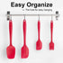 Rubber Spatula Set of 4, Silicone Heat Resistant Spatulas with Stainless Steel Core for Cooking and Baking