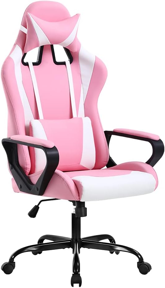 Tffnew High Back Ergonomic Leather Office Chair - Adjustable Swivel Desk Chair with