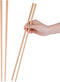 16.5 Inches Extra Long Cooking Chopsticks, 2 Pairs Anti-Slip Reusable Wooden Kitchen Sticks for Noodles & Hotpot