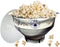 Microwavable Silicone Popcorn Popper, BPA Free, Collapsible Reusable Microwave Bowl, Dishwasher Safe, Black White Gray