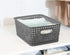 Grey Plastic Storage Basket, 10.03" x 7.67" x 4.05", Set of 6 Packs