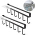 2 Pack Storage Mug Hooks Rack Under Cabinet, 6 Hooks Cup Holder Hanger, Kitchen Utensil Hanger