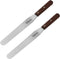 Webake Cake Spatula Set of 2, 14 Inches Straight Icing Spatula with Wooden Handle for Cake Decorating