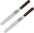 Webake Cake Spatula Set of 2, 14 Inches Straight Icing Spatula with Wooden Handle for Cake Decorating