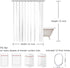 SPXUBZ Black Grey Shower Curtain Set for Bathroom, 72x72 inch Ombre Decor with 12 Hooks, Waterproof
