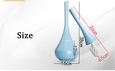 INCHANT Toilet Brush with Holder, Bathroom Detachable Toilet Brush - Blue