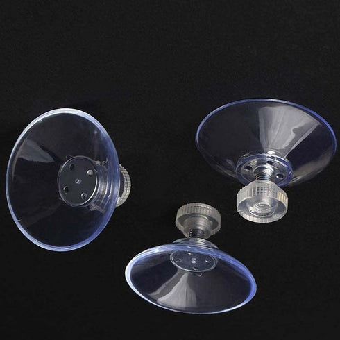 BlingKingdom 6pcs Suction Cup Glass Pads - Clear PVC Plastic Sucker Pads with Extra Strong Adhesive