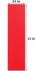 Red Carpet Runner for Party, 2 x 15 ft, Non-Woven Polyester Fabric Aisle Runner for Wedding Ceremony, Hollywood Theme