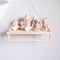 Macrame Wall Hanging Shelf, Hanging Shelves with Wooden Beads, Floating Shelf for
