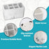 zccz Toothbrush and Toothpaste Holder, Multifunctional Countertop Organizer with 6 Slots for Bathroom Shower Vanity