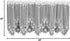 Heritage Lace Tea Rose 60-Inch Wide by 30-Inch Drop Tier Curtain, White